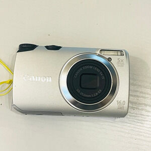 Canon Powershot A3300is Silver Digital Camera - Tested Works